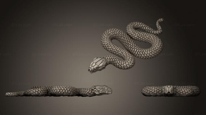 Статуэтки животных (Змея, STKJ_0632) 3D модель для ЧПУ станка